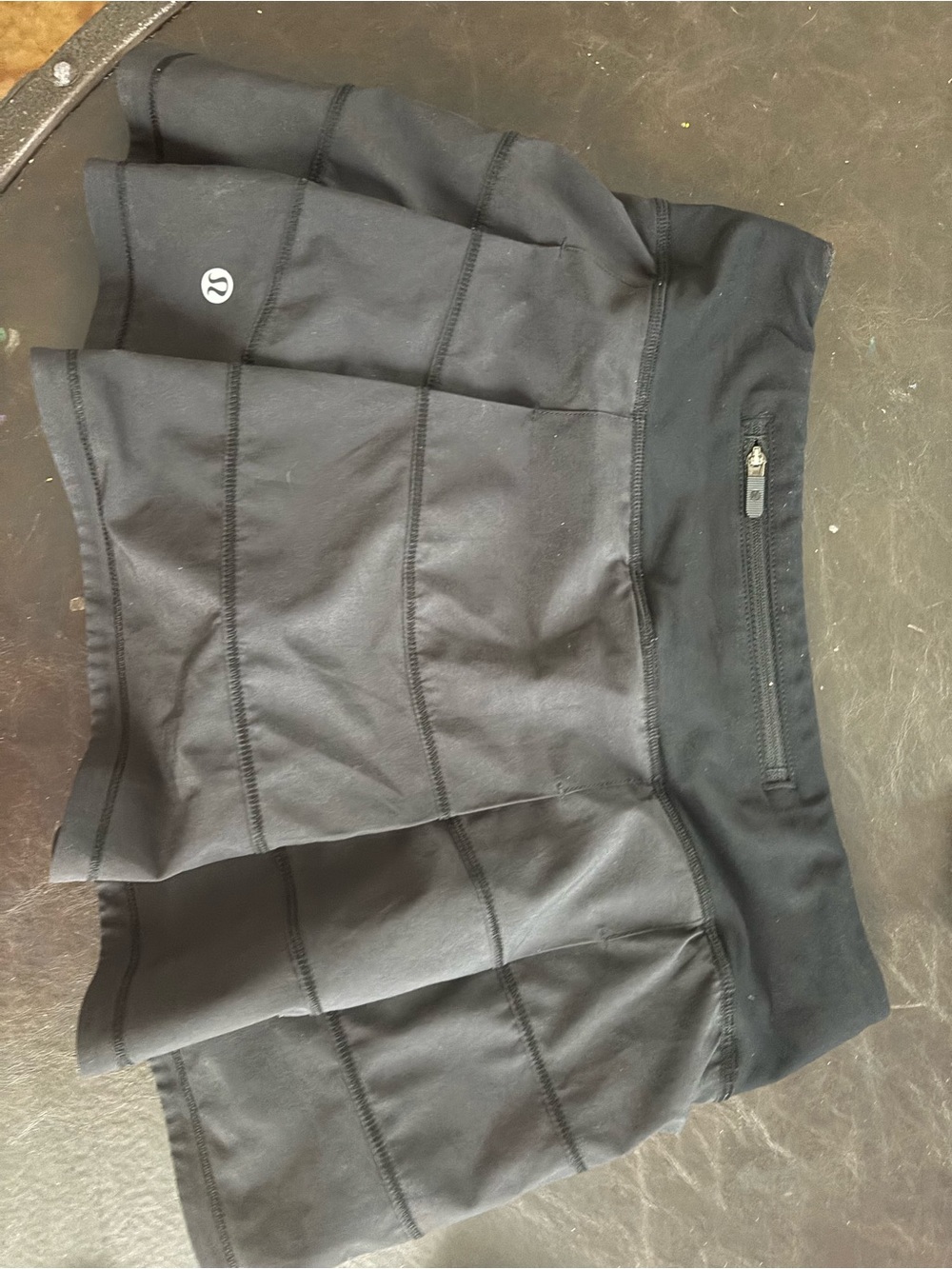 lululemon athletica Black womens Athletic Skort with Rear Zip Pocket